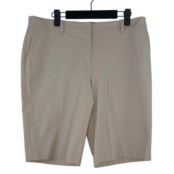 Lafayette 148 New York Pants - Lafayette 148 Italian Fabric Khaki Chino Bermuda Shorts 8 Quiet Luxury Old Money